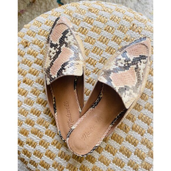 Madewell The Frances Skimmer Mule in Snake Embossed Leather - Picture 4 of 6